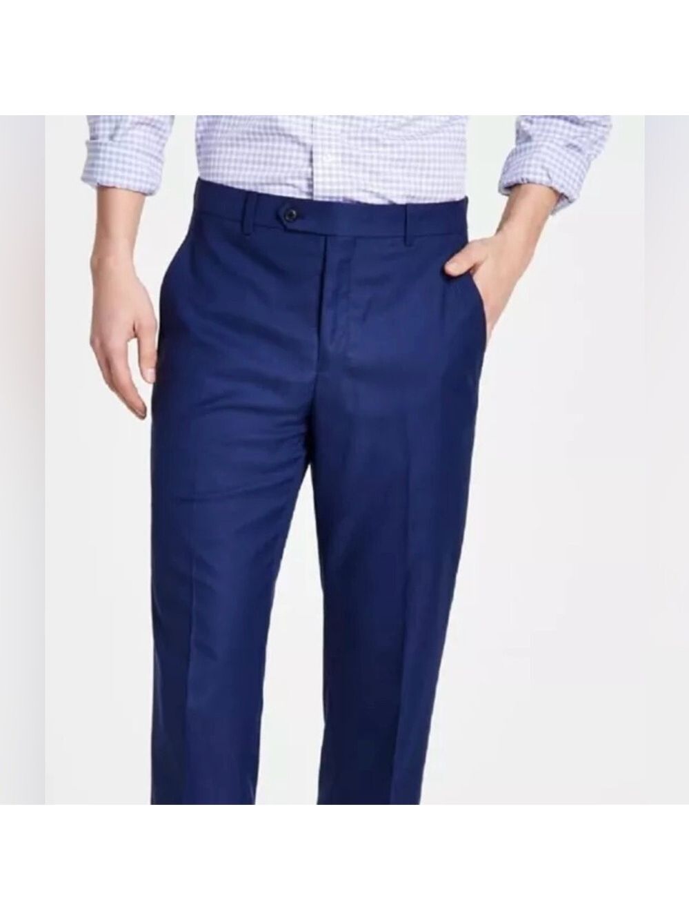 Alfani Men's Slim Fit Stretch Solid Blue Suit Dress Pants 32W X 30L